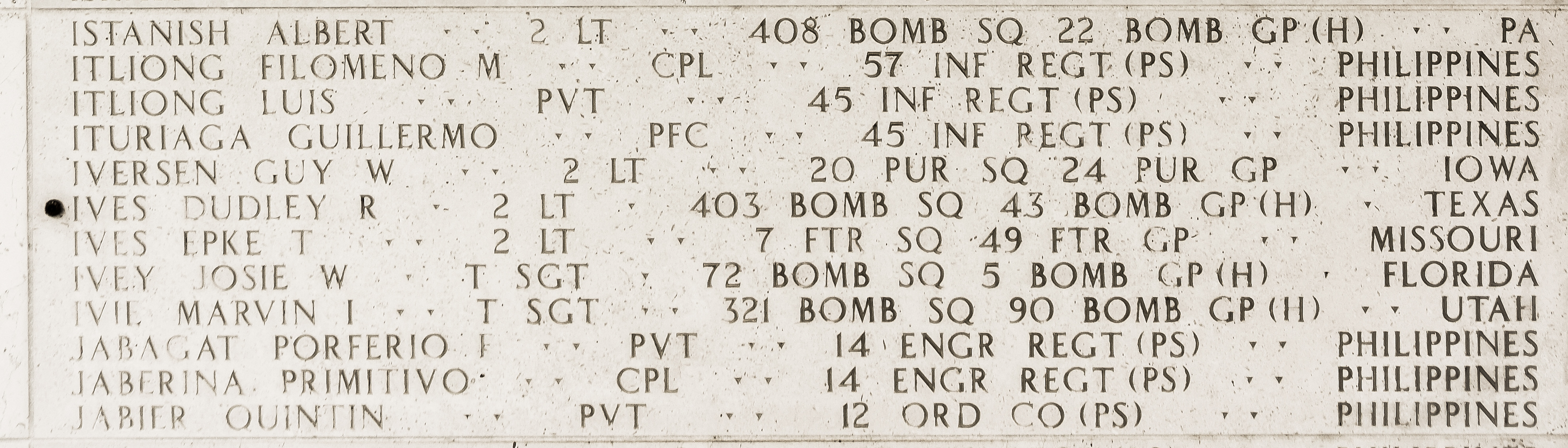 Albert  Istanish, Second Lieutenant